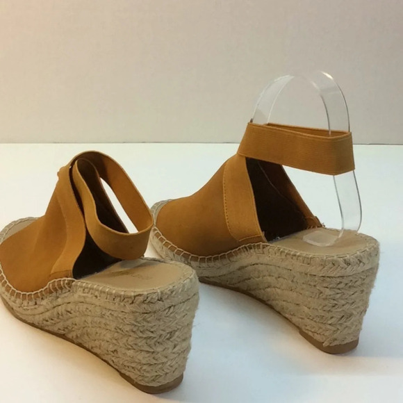 Adrienne Vittadini Rust Suede Espadrille Wedge - Picture 7 of 11